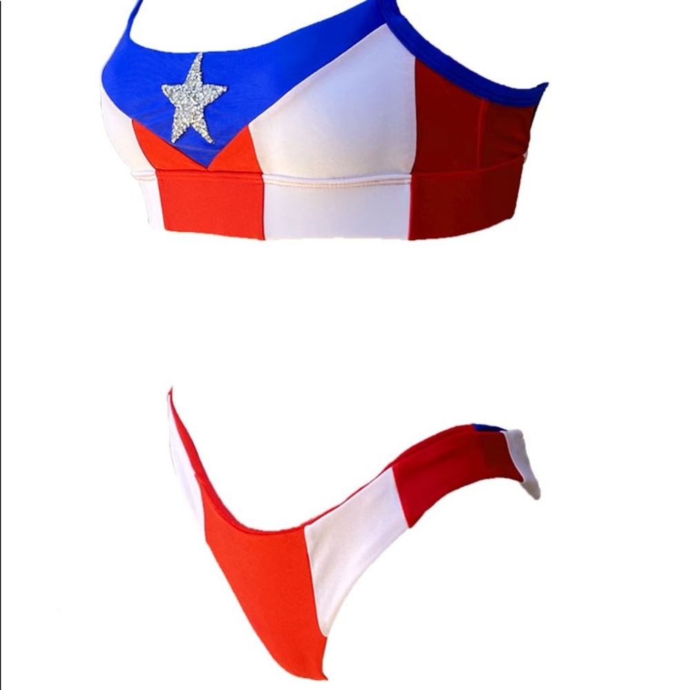 🇺🇸 🇵🇷 PUERTO RICO 🇵🇷🇺🇸 USA FLAG bikini - Picture 3 of 8